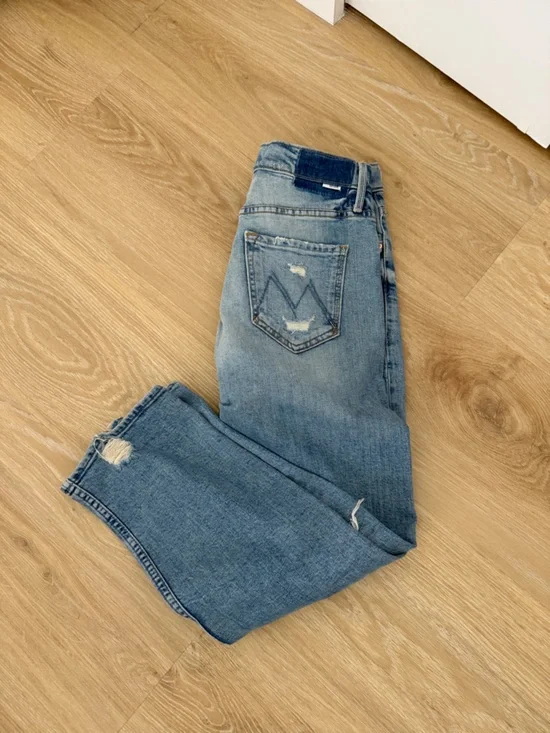 MOTHER Blue Denim Jeans - Picture 3 of 4
